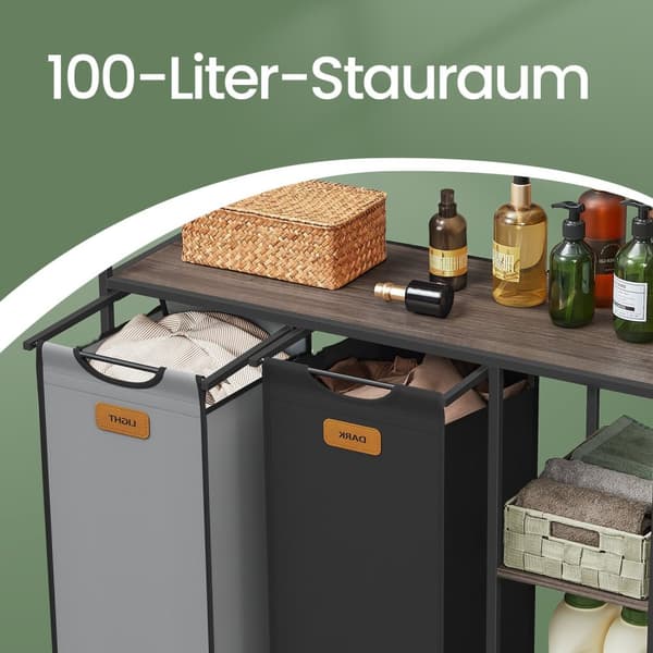 Wasmand 2 compartimenten, wasverzamelaar 100 L, wassorteerder