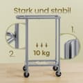 Miniatyrbillede 5 af 6: Vaskeri af kurv på hjul, stofopsamler 2 rum, vasketransport