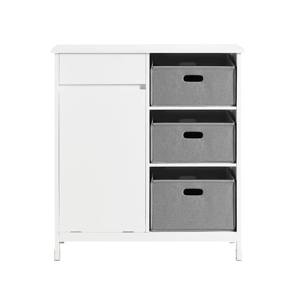Badeværelsesskab, BZR77-W, 80x38x91 cm, Hvid