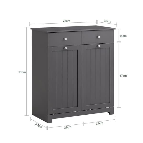Kylpyhuoneen kaappi, BZR33-DG, 78x38x91 cm, Harmaa