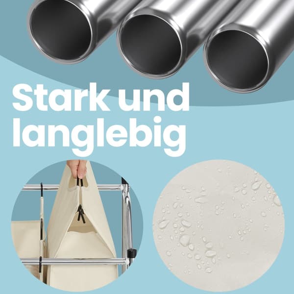 Vasketøjskurv, SONGMICS LSF005, 87,5x38,5x67/81 cm, Sort