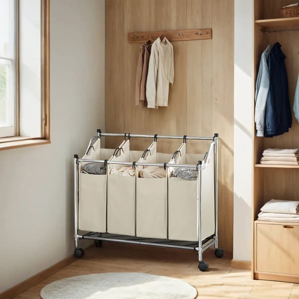 Vasketøjskurv, SONGMICS LSF005, 87,5x38,5x67/81 cm, Sort