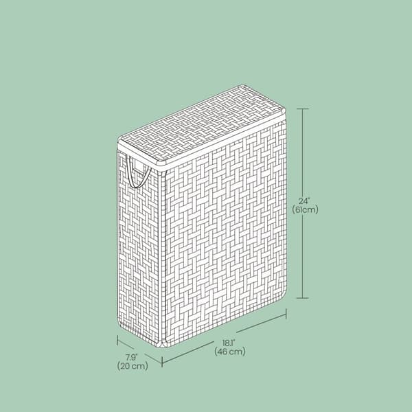 Pyykinkori, SONGMICS LCB164G01, 46x20x61 cm, Keltainen