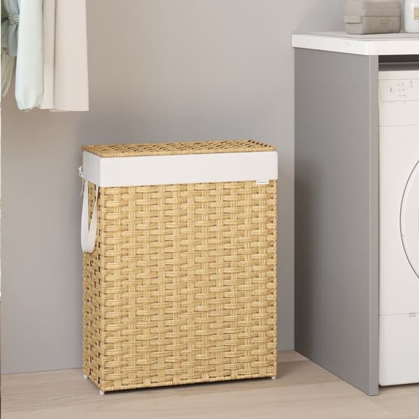 Pyykinkori, SONGMICS LCB164G01, 46x20x61 cm, Keltainen
