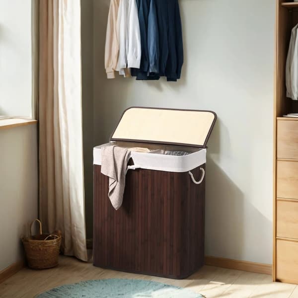 Vasketøjskurv, SONGMICS LCB72Z, 51,5x31,5x61,5 cm, Brun