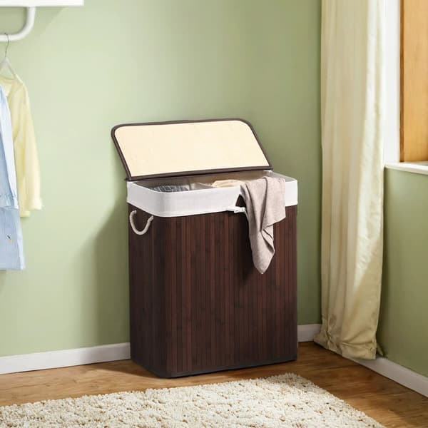 Vasketøjskurv, SONGMICS LCB72Z, 51,5x31,5x61,5 cm, Brun