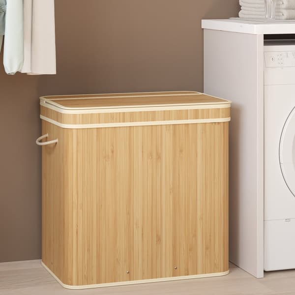 Vasketøjskurv, SONGMICS LCB063N01, 41,5x62,5x61 cm, Beige