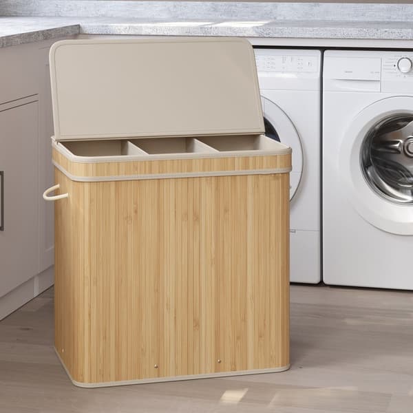 Vasketøjskurv, SONGMICS LCB063N01, 41,5x62,5x61 cm, Beige