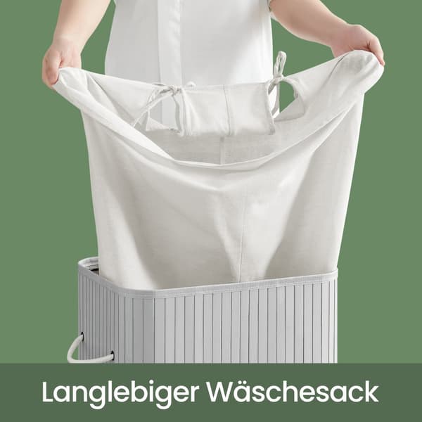 Vasketøjskurv, SONGMICS LCB010W01, 40x30x60 cm, Grå