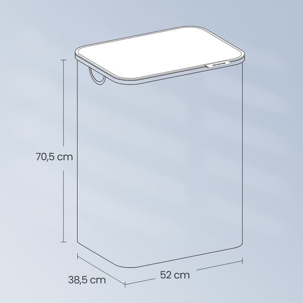 Tvättkorg, 52x38.5x70.5 cm, Svart