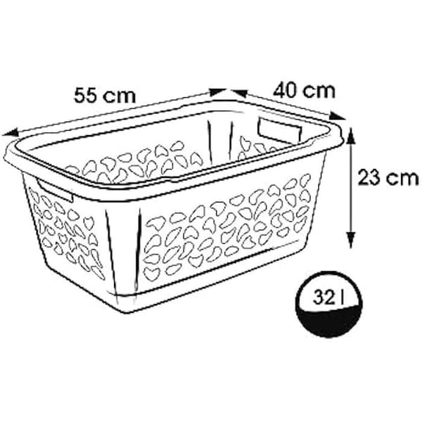 Tvättkorg - KEEEPER - Jost - 32 L - Genombruten design - Nordic Blue
