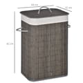 Pikkukuva 3 / 10: Rootzin pyykkikori kahvoilla - pestävä pyykkipussi - Rattan Hamper - Kestävä ja vedenkestävä - 43L x 32B X 61H CM