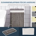 Pikkukuva 4 / 10: Rootzin pyykkikori kahvoilla - pestävä pyykkipussi - Rattan Hamper - Kestävä ja vedenkestävä - 43L x 32B X 61H CM