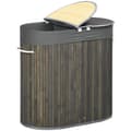 Miniatyrbillede 1 af 10: Rootz 100L kludkurv med låg - vaskeri hæmmer - vaskeri - dobbelt sektioner - aftagelig taske - 62,5 cm x 37 cm x 60,5 cm