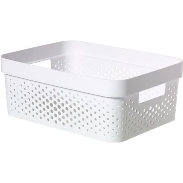 CURVER Bin Infinity 11L Dots - Återvunnen plast - Vit
