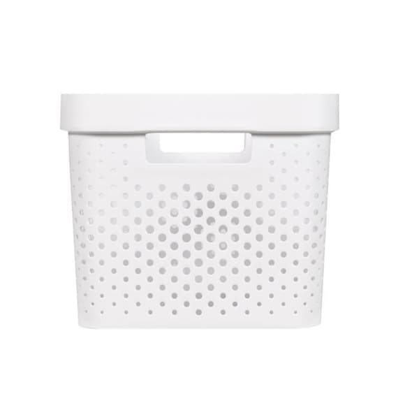 CURVER Infinity Dots Bin - 17L - 35,5 x 26,2 x 21,9 cm - Vit - Återvunnen plast
