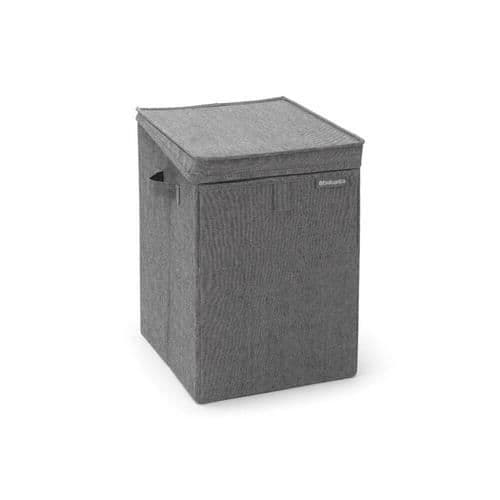Tvättkorg - BRABANTIA - 120442 - 35L - Peppar svart - Stapelbar - Med lock