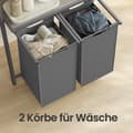 Miniatyrbild 4 av 4: Tvättkorg - med handdukstege - badrumsmöbler - Grayige - Gray