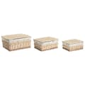 Miniatyrbilde 2 av 5: Skittentøyskurv Home ESPRIT Naturell flettet Shabby Chic 42 x 33 x 20 cm 3 Deler