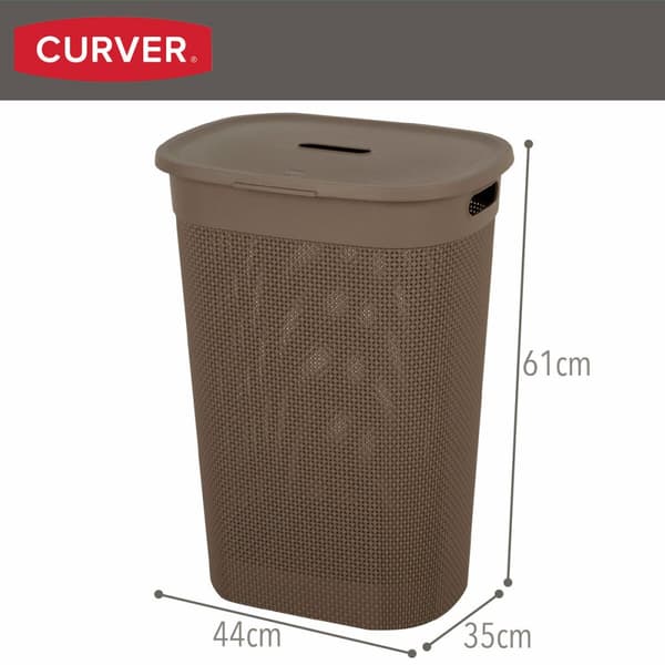 Tvättkorg Curver Brun Plast 55 L 44 x 61 x 35 cm (8 antal)