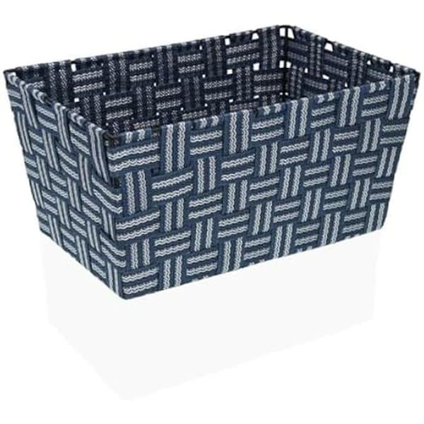 Textilkorg - VERSA - Flerfärgad - 31,5 x 21,5 x 16,5 cm - Tillbehör till tvättstuga