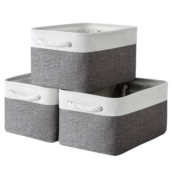 Stofopbevaringskurve, Foldbart design, Børnevenlig sikkerhed,MØRK GRÅ