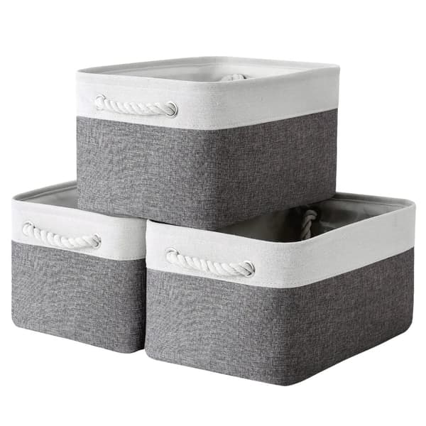 Stofopbevaringskurve, Foldbart design, Børnevenlig sikkerhed,MØRK GRÅ