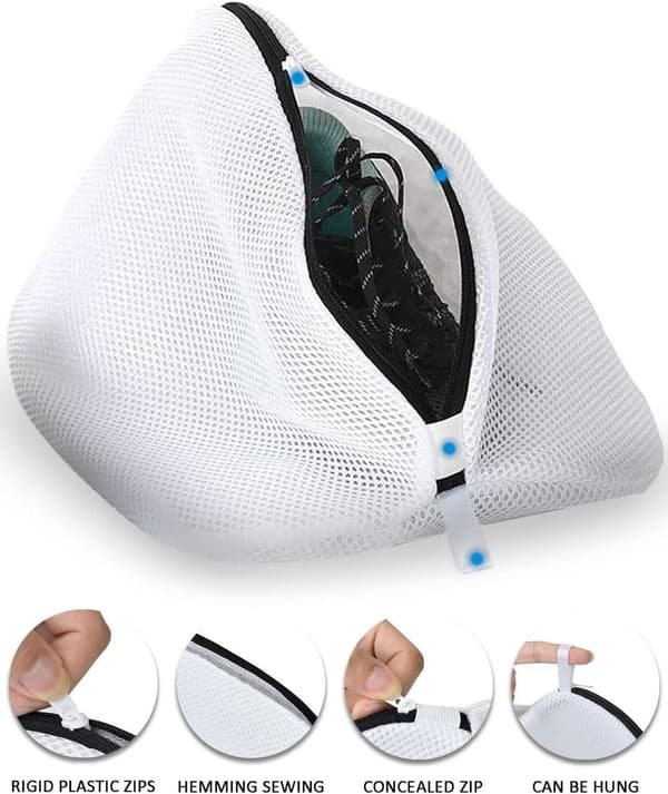 Skovaskepose, Premium Mesh, Skovaskepose, Sneakers, Netto Taske med høj beskyttelse til vaskemaskine, Opbevaring og rejser