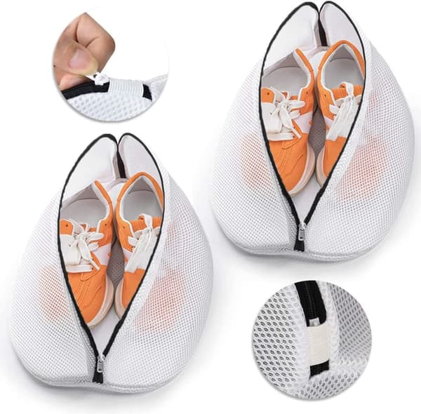 Moorle Sko Vasketaske, Premium Mesh, Sko Vasketaske, Sneakers, Høj Beskyttende Mesh Skopose til Vaskemaskine, Opbevaring og Rejser