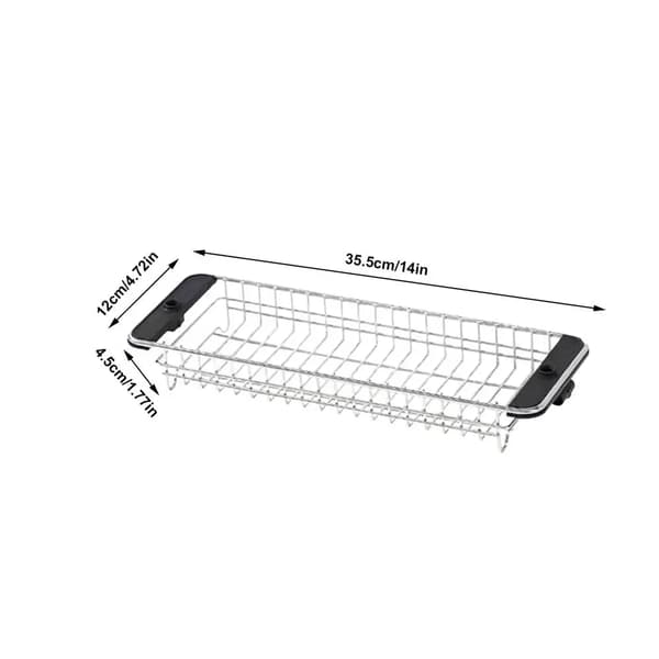 Rustfrit Stål Opbevaringskurv, Bærbart Design, Pladsbesparende Dimensioner,B