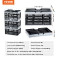 Miniatyrbillede 2 af 2: Foldbare opbevaringskurve, 25L kapacitet, pladsbesparende design,25 liter