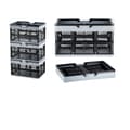 Miniatyrbillede 1 af 2: Foldbare opbevaringskurve, 25L kapacitet, pladsbesparende design,25 liter