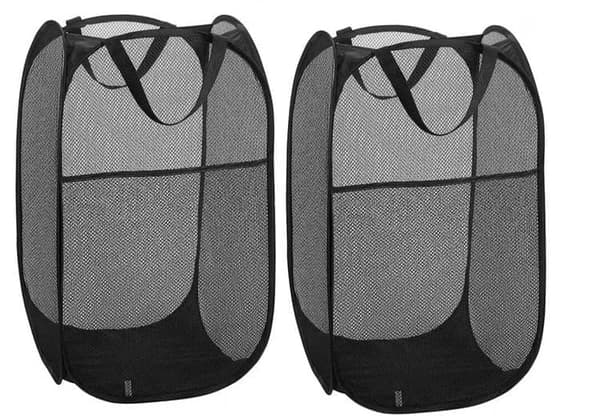 Lollanda Foldbar Pop-Up Vasketøjskurv 36x36x58 cm - Med hank, 1/2 stk.
