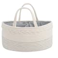 Miniatyrbillede 1 af 2: Klassisk Vævet Kurv Caddy Organizer, Bærbar Blekurv, Flere Rum, Oval Form,Hvid
