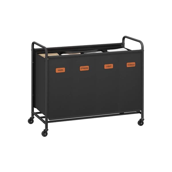 Rootz 200L Rolling Vaskeri Kurv - Hæmmer - Tøjsortering - Stålramme - 79 cm x 40 cm x 91 cm