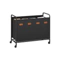 Miniatyrbillede 1 af 6: Rootz 200L Rolling Vaskeri Kurv - Hæmmer - Tøjsortering - Stålramme - 79 cm x 40 cm x 91 cm