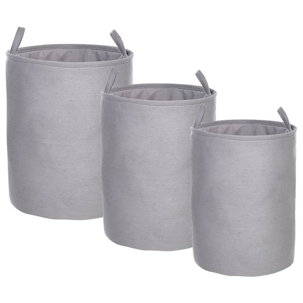 Set med 3 textilkorgar grå ARCHA Lumarko!
