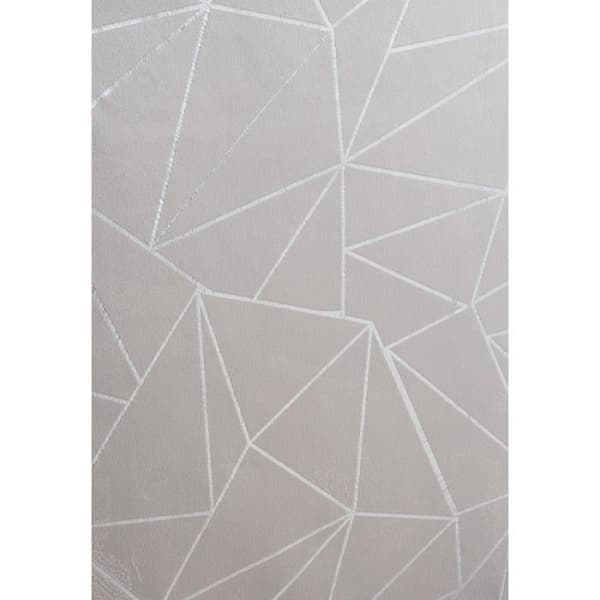 Tvättkorg - WENKO - Sam - Grå sammet - 63 L - Modern geometrisk design