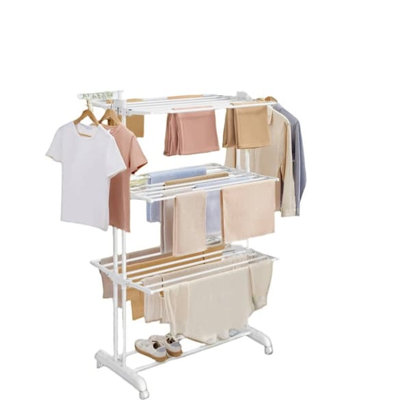 Rootz vaskerat - Stand Dryer - Wing Vaunry Rack - 4 niveauer - Rumbesparende - 63,5 cm x 128 cm x 173 cm