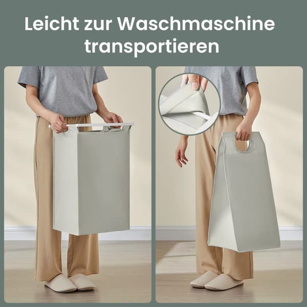 Rootz vaskeri kurv 2 rum - vaskeri samler - vaskeri - pladsbesparende hylde - 73 x 33 x 72 cm