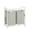 Miniatyrbillede 1 af 6: Rootz vaskeri kurv 2 rum - vaskeri samler - vaskeri - pladsbesparende hylde - 73 x 33 x 72 cm