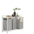 Miniatyrbillede 1 af 5: Rootz vaskeri kurv 3 rum - vaskeri samler - vaskeri - organiseret opbevaring - 92,5 cm x 33 cm x 72 cm