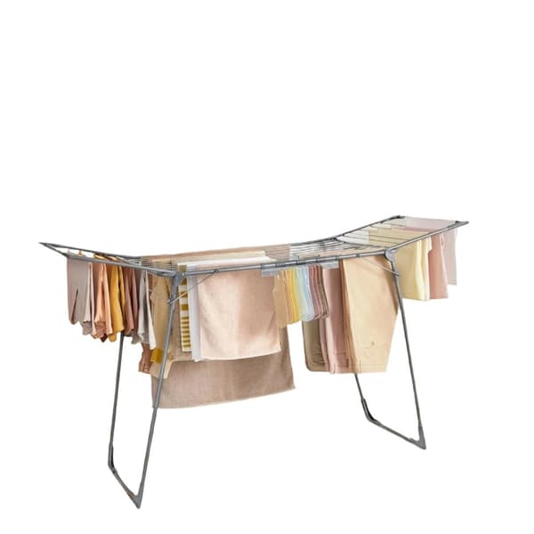 Rootz Wing vaskerat - Parkeringstørrer - Rumbesparende tøj Airer - Foldbart design - Steel & Pp - 56.5x173x96.5cm