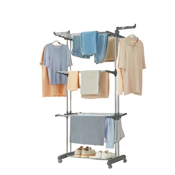 Rootz 4 -lags tørringsstativ - Vaskeri Stand - Tøj Airer - Max 77lb Kapacitet - Foldbare vinger - Stål - 63,5 x 128 x 173 cm