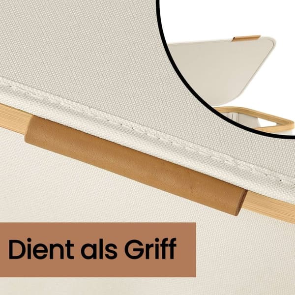 Rootz vaskeri kurv - tøjopsamler - med låg - holdbar 600d Oxford stof - 130L kapacitet - 52 x 38,5 x 70,5 cm