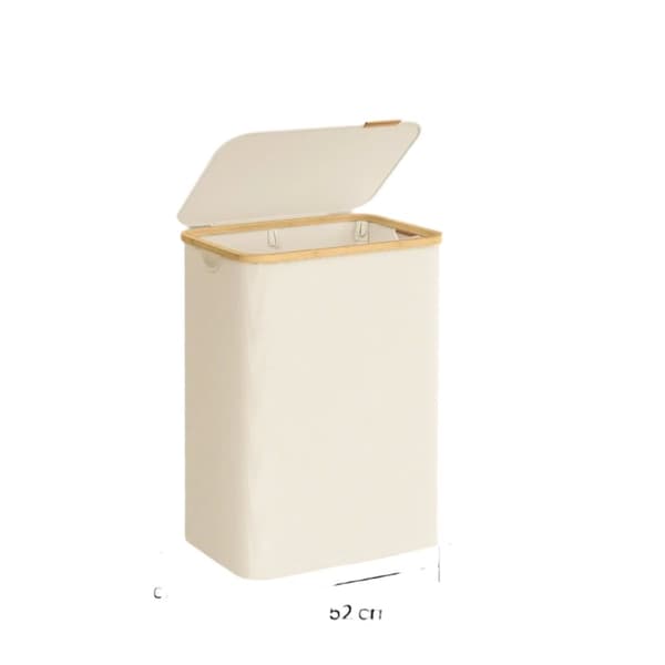 Rootz vaskeri kurv - tøjopsamler - med låg - holdbar 600d Oxford stof - 130L kapacitet - 52 x 38,5 x 70,5 cm