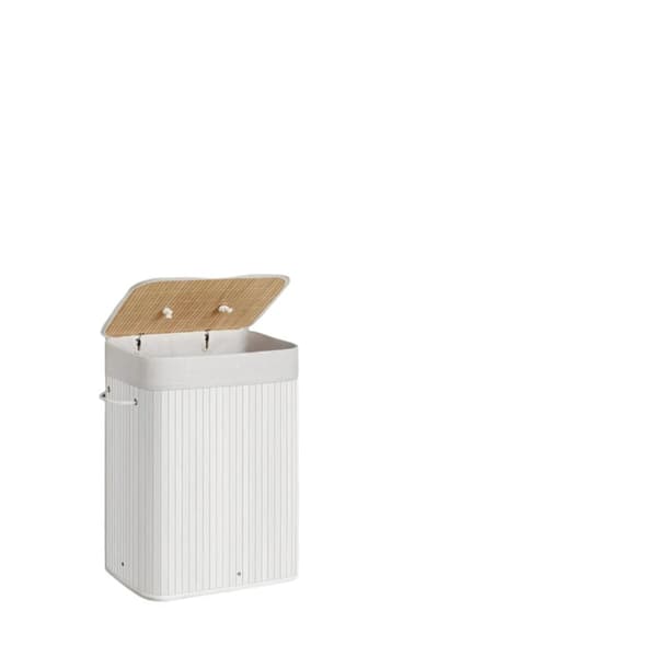Rootz 72L Bambusvaskeri Basket - Tøjhæmmer - Vaskeri Collector - Miljøvenlig - 40 cm x 30 cm x 60 cm