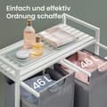 Miniatyrbillede 3 af 5: Rootz Double Compment vaskeri - Vaskeri Collector - Vaskeri - Rumbesparelse med hylde - 73 cm x 33 cm x 72 cm