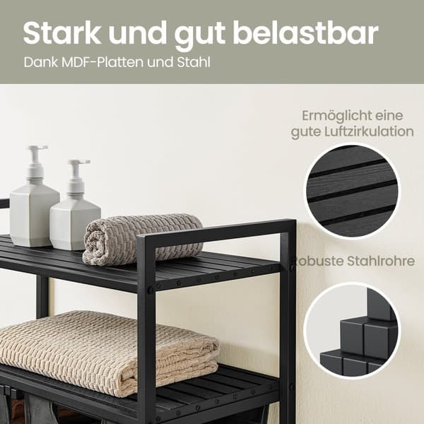 Rootz vaskeri kurv 2 rum - vaskeri samler - vaskeri - organiser effektivt - 73 cm x 33 cm x 92 cm