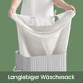 Miniatyrbillede 6 af 6: Rootz bambusvaskekurv med låg - Hamper - Tøjsamler - 72L Storage - Fjernelig taske - 40x30x60cm